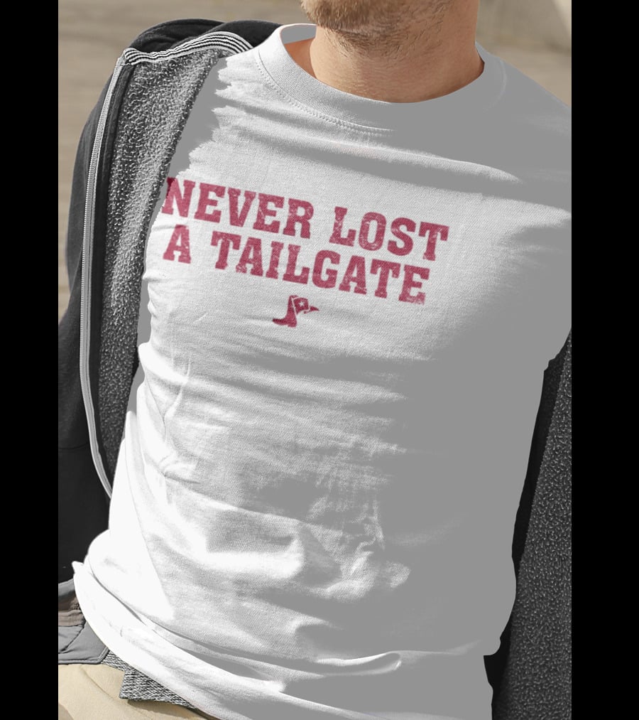 Never Lost A Tailgate Football Spirit Boot T-Shirt