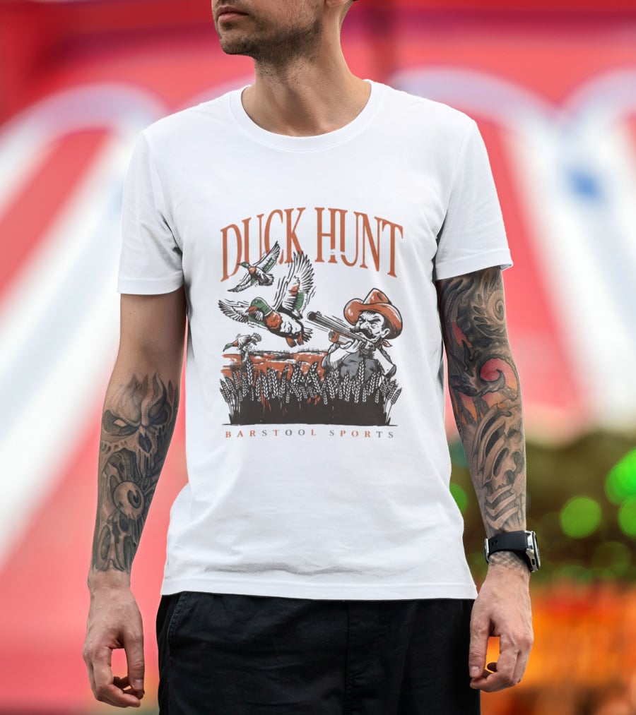 Duck Hunt Cowboy Oklahoma Cowboys Oregon Ducks Barstool Sports T-Shirt