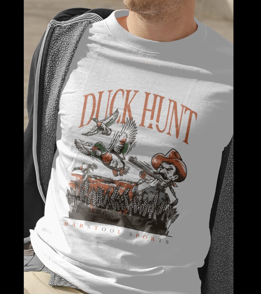 Duck Hunt Cowboy Oklahoma Cowboys Oregon Ducks Barstool Sports T-Shirt