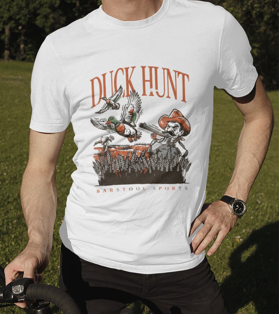 Duck Hunt Cowboy Oklahoma Cowboys Oregon Ducks Barstool Sports T-Shirt