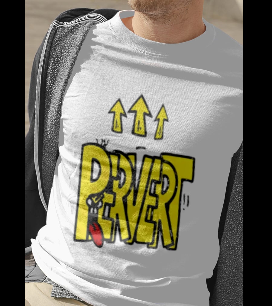Pervert Urban Edgy Graffiti Arrows Tongue Streetwear T-Shirt