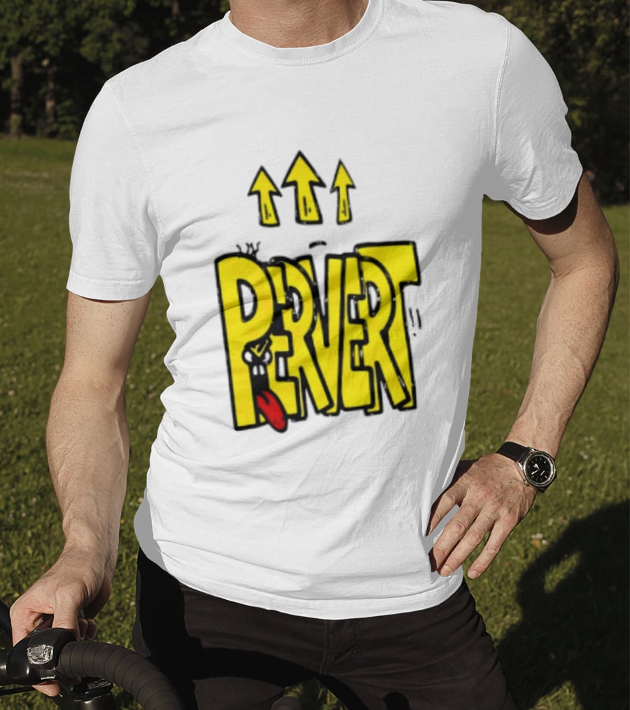 Pervert Urban Edgy Graffiti Arrows Tongue Streetwear T-Shirt