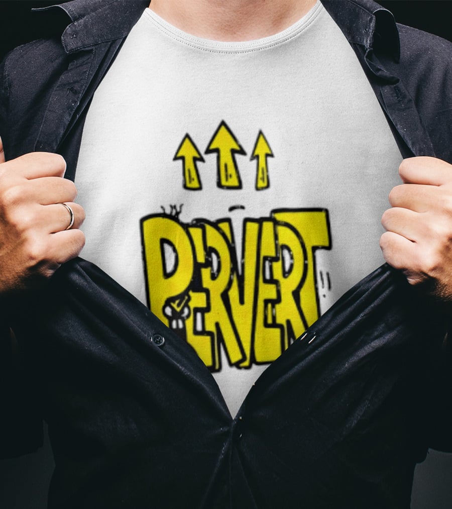 Pervert Urban Edgy Graffiti Arrows Tongue Streetwear T-Shirt