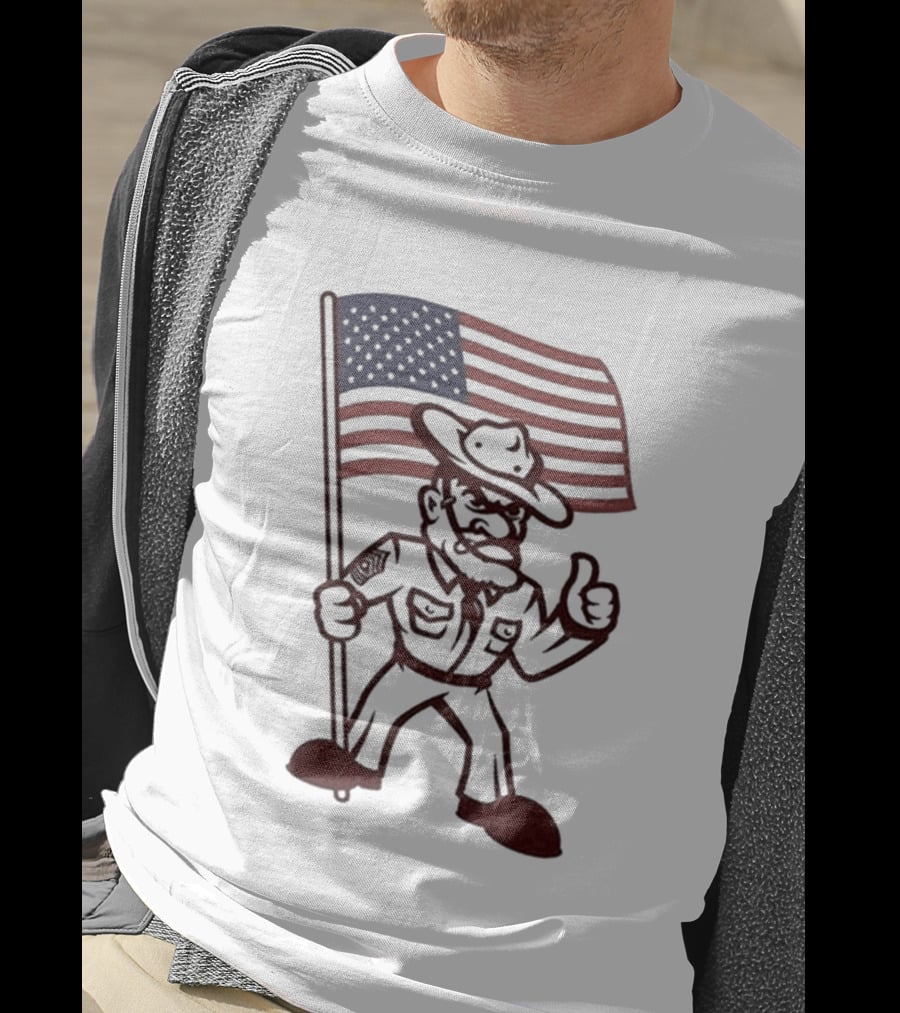 Texas A&M Aggies 12th Man Patriotic American Flag T-Shirt