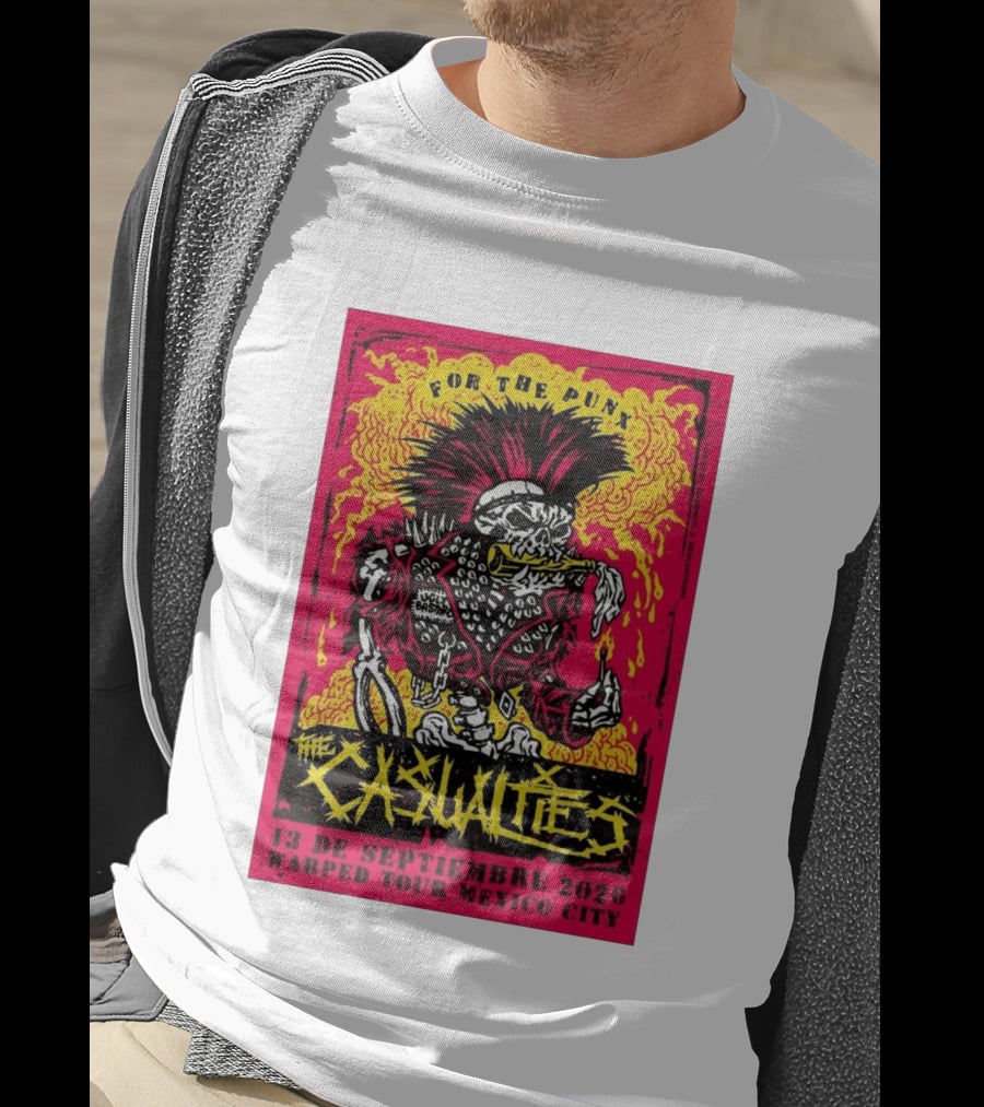 The Casualties Warped Tour Mexico City For The Punx 13 De Septiembre 2026 T-Shirt