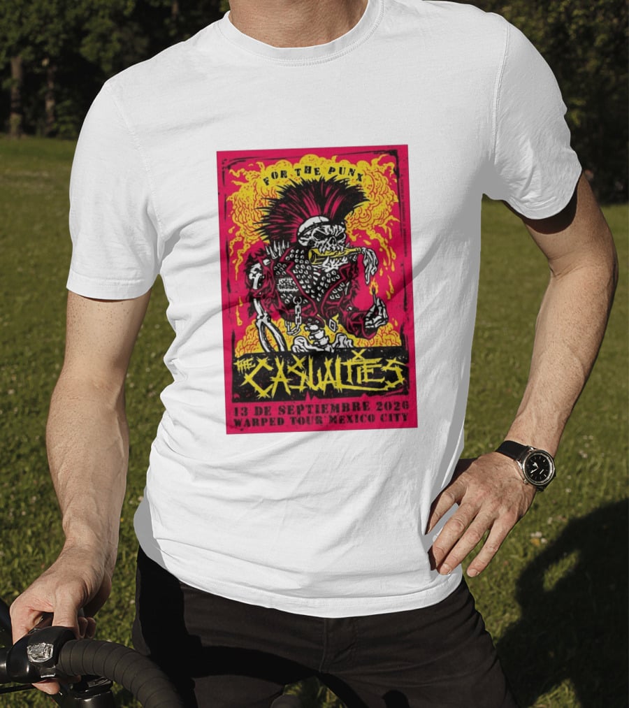 The Casualties Warped Tour Mexico City For The Punx 13 De Septiembre 2026 T-Shirt
