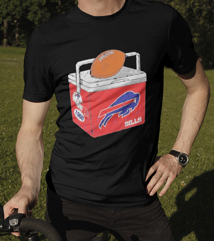 Buffalo Bills 1960 Retro Cooler With Football T-Shirt