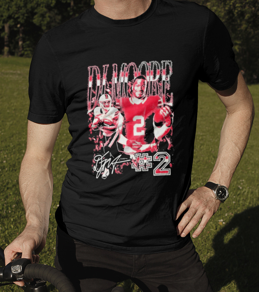DJ Moore Number 2 Signature 2026 Bills Football Player T-Shirt