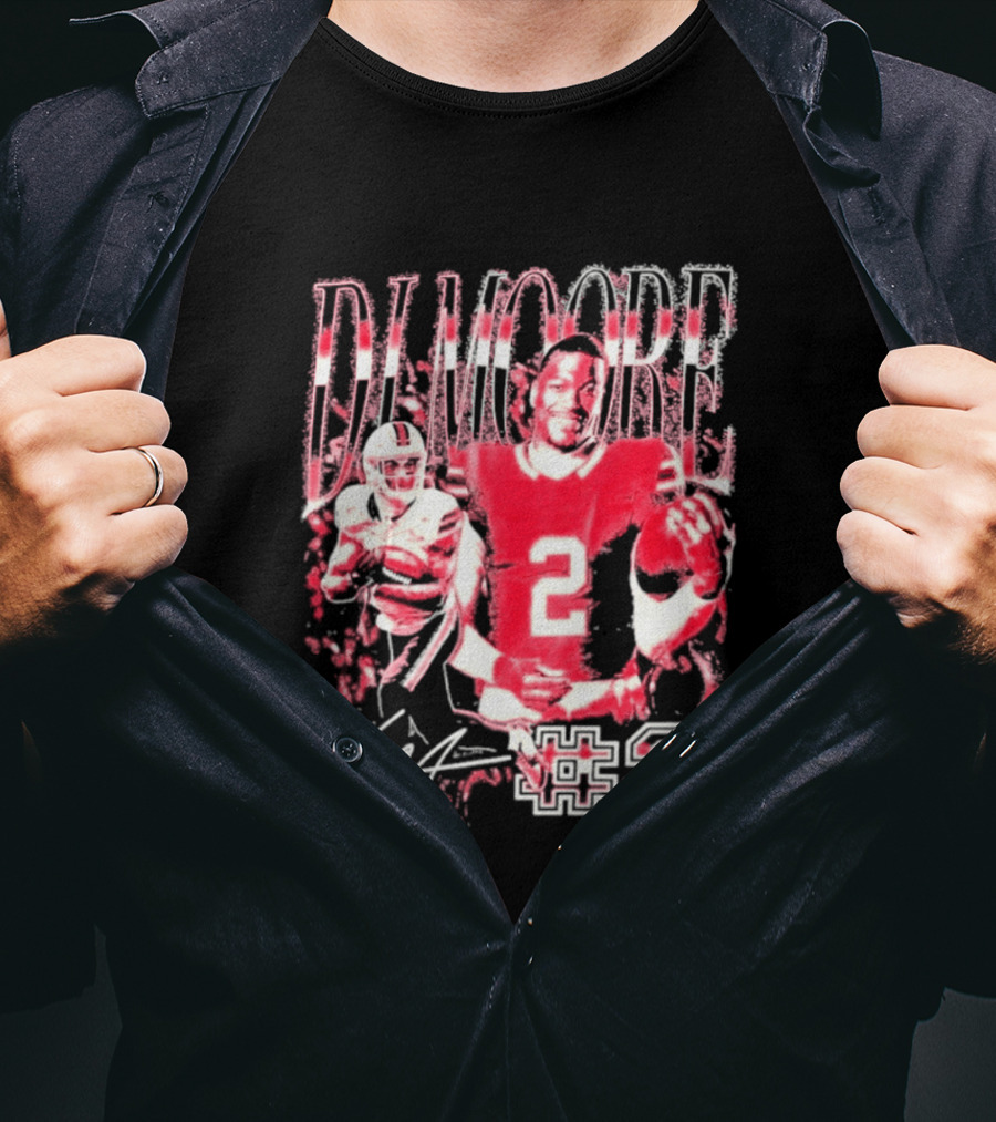 DJ Moore Number 2 Signature 2026 Bills Football Player T-Shirt