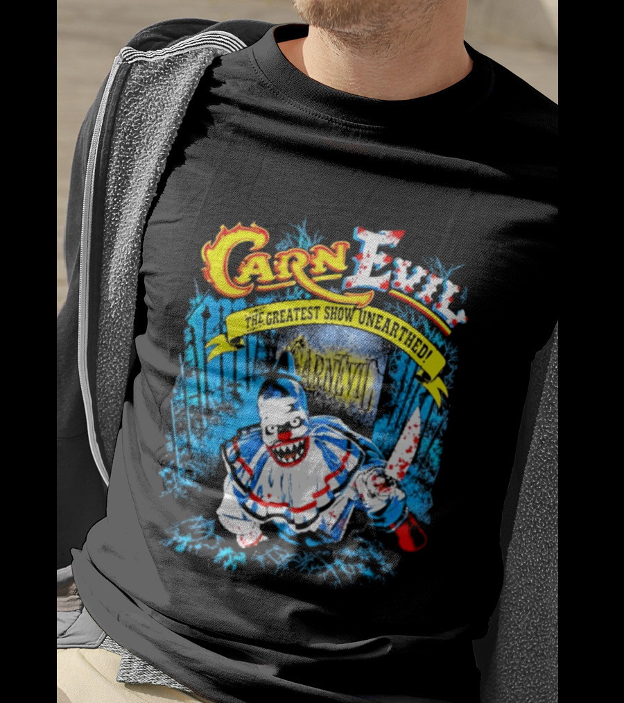 CarnEvil The Greatest Show Unearthed Creepy Clown Horror T-Shirt