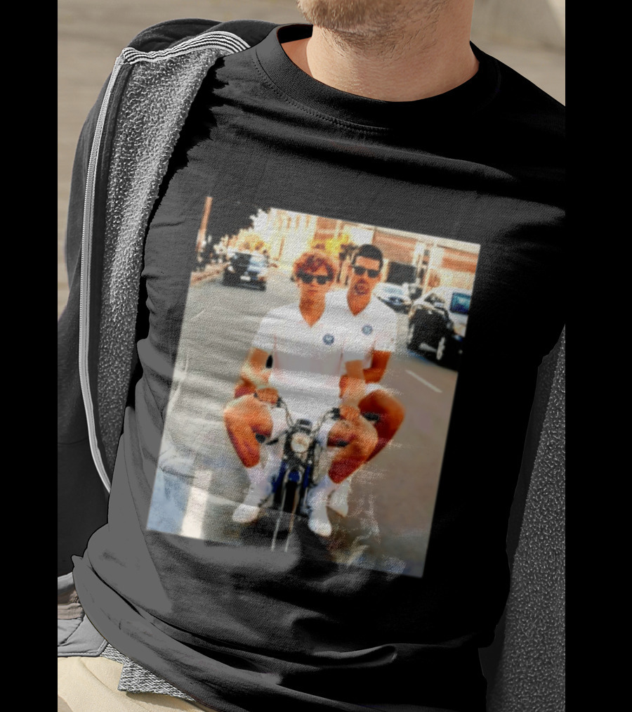 Jannik Sinner Novak Djokovic 2026 Motorcycle Ride Tennis Stars T-Shirt