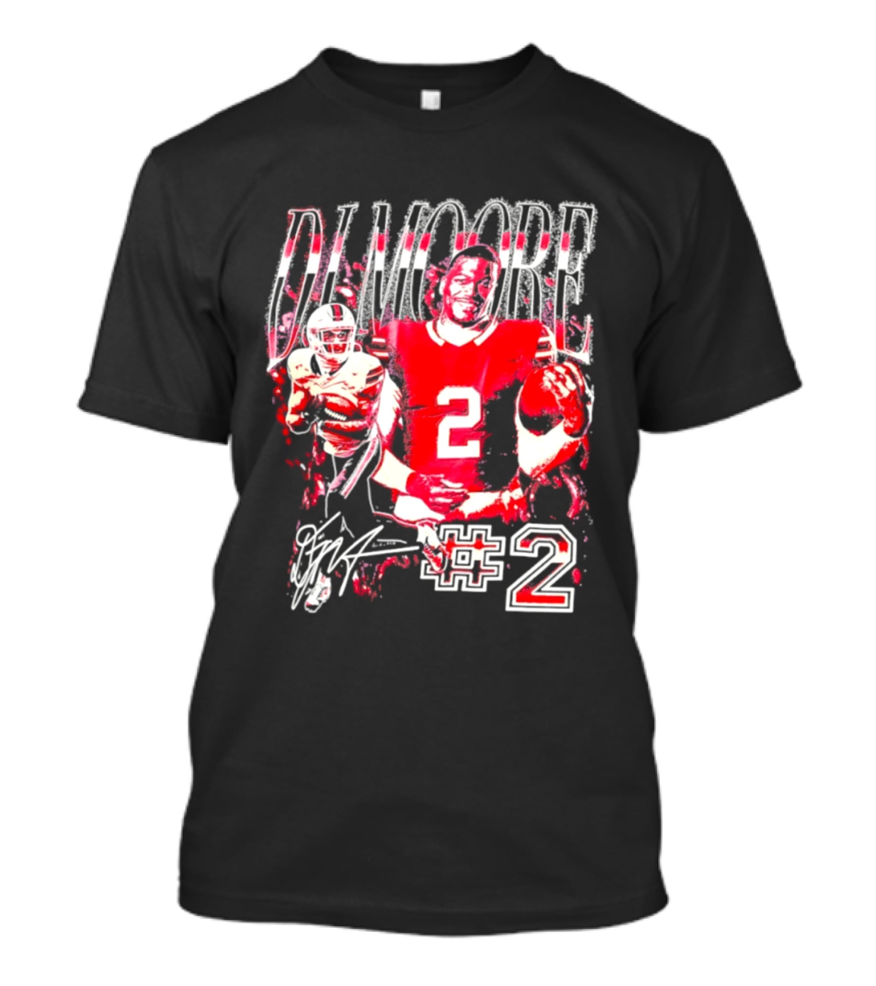 D. J. Moore #2 Buffalo Bills Football Player T-Shirt