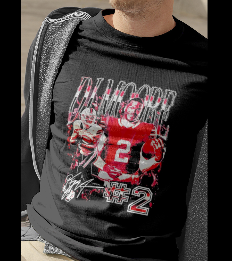 D. J. Moore #2 Buffalo Bills Football Player T-Shirt
