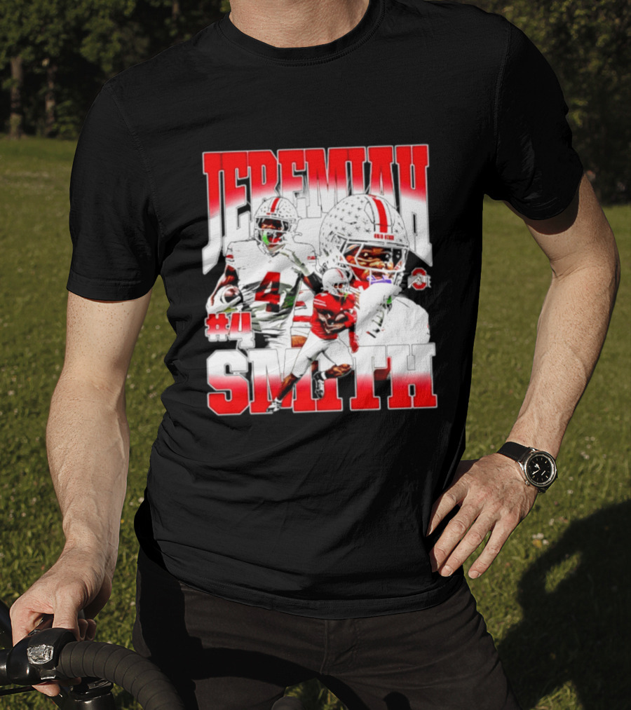 Jeremiah Smith Ohio State Buckeyes 4 NCAA Football Player T-Shirt