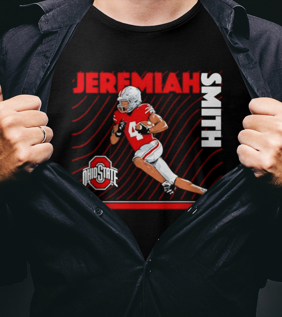Jeremiah Smith Ohio State Buckeyes Neon Nights NCAA Football T-Shirt