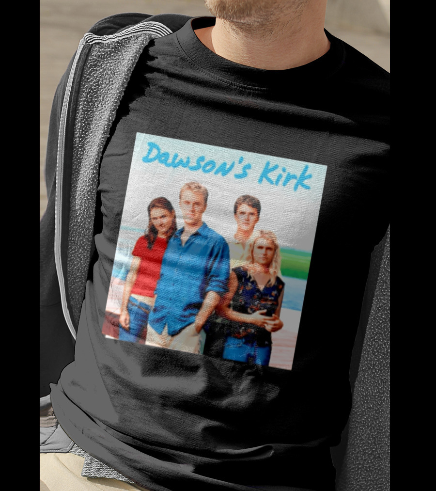Dawson's Kirk 90s TV Cast Scenic Backdrop T-Shirt
