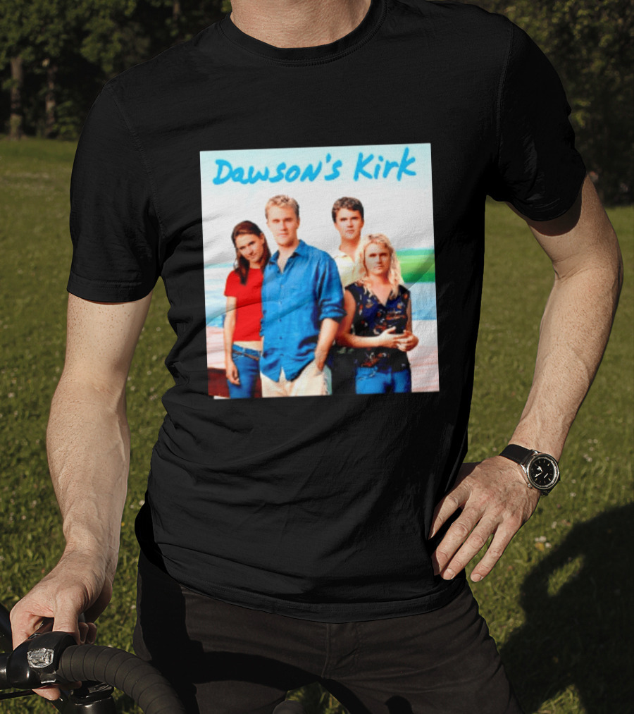 Dawson's Kirk 90s TV Cast Scenic Backdrop T-Shirt
