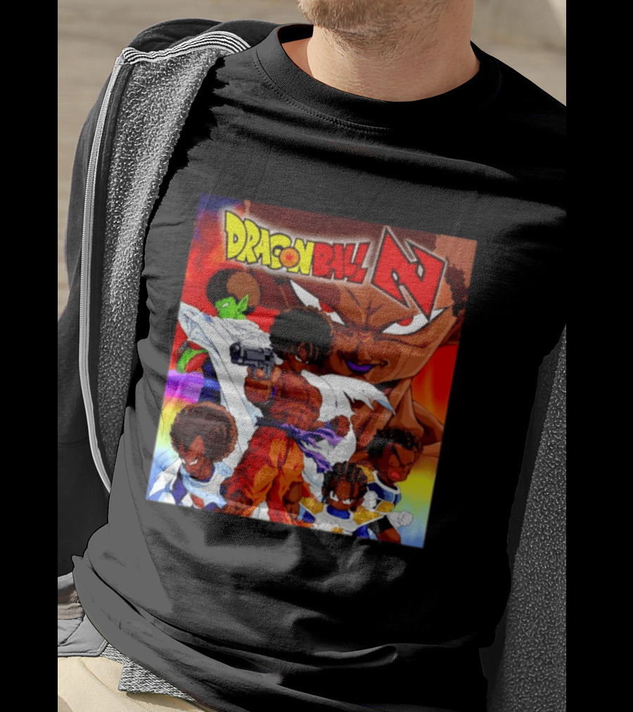Dragon Ball Z Afro Characters Anime Goku Parody Fusion T-Shirt