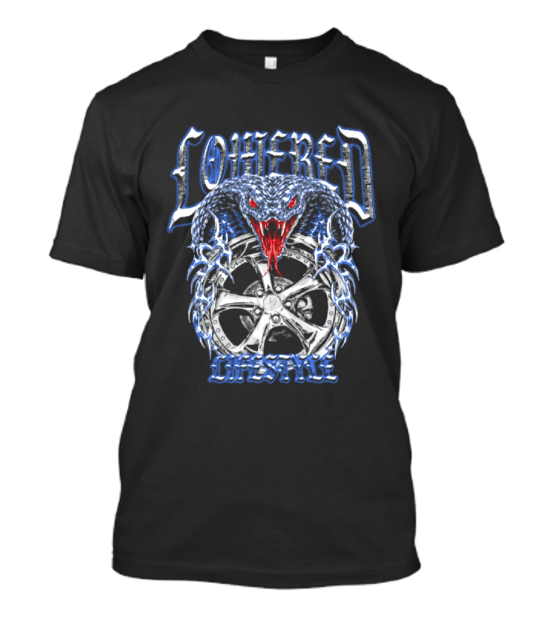 Lohered Lifestyle Snake And Wheel Vintage Streetwear T-Shirt