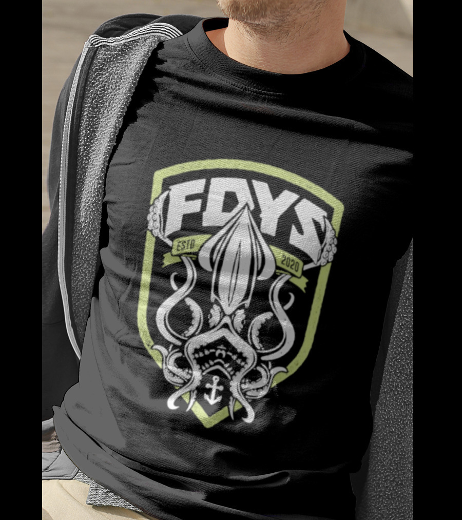 Fdys Estd 2020 Squid Anchor Emblem Field Days T-Shirt