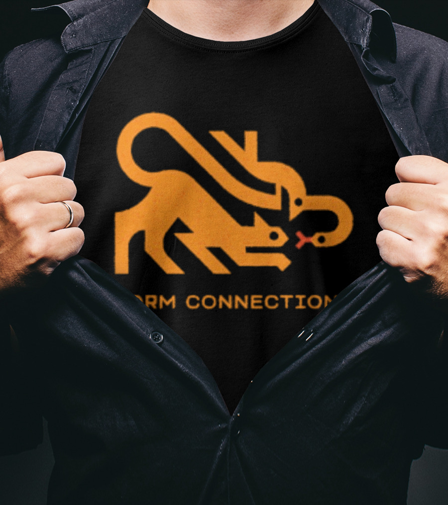 Form Connections Minimalist Cat And Snake T-Shirt