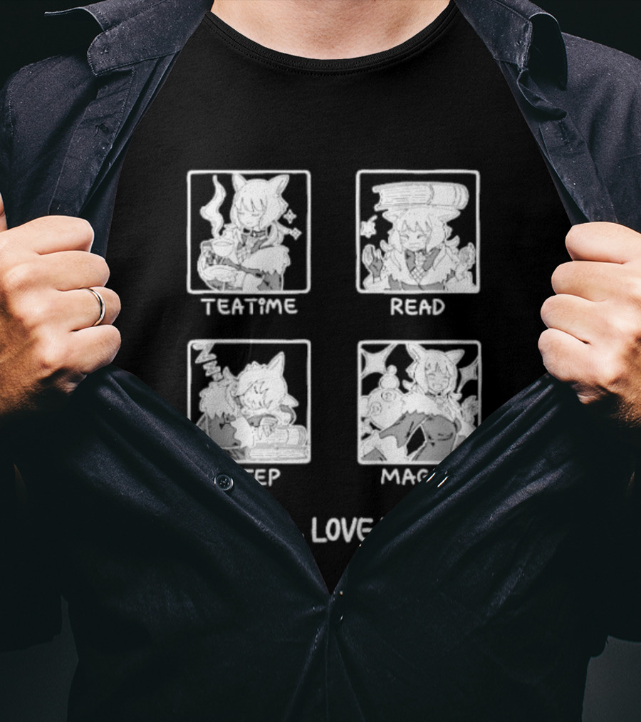 Love Life Y'shtola Teatime Read Sleep Magic T-Shirt