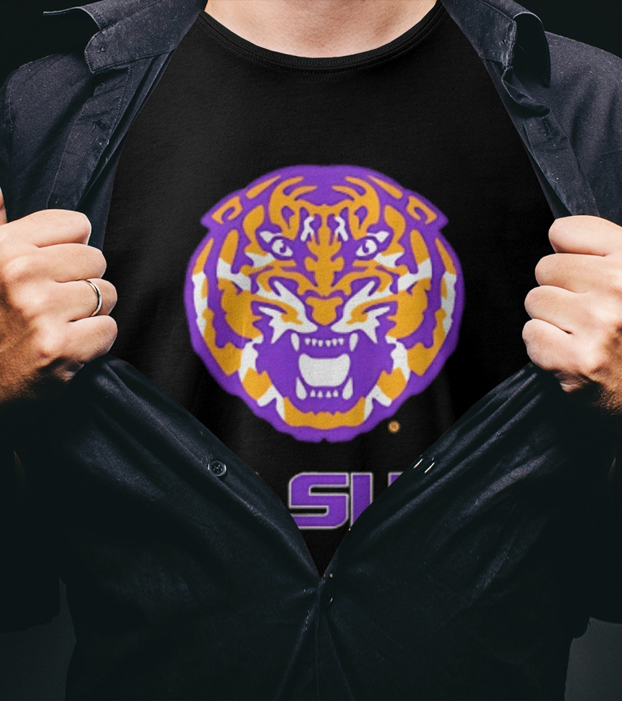 LSU Tigers NCAA Football Tiger Head T-Shirt