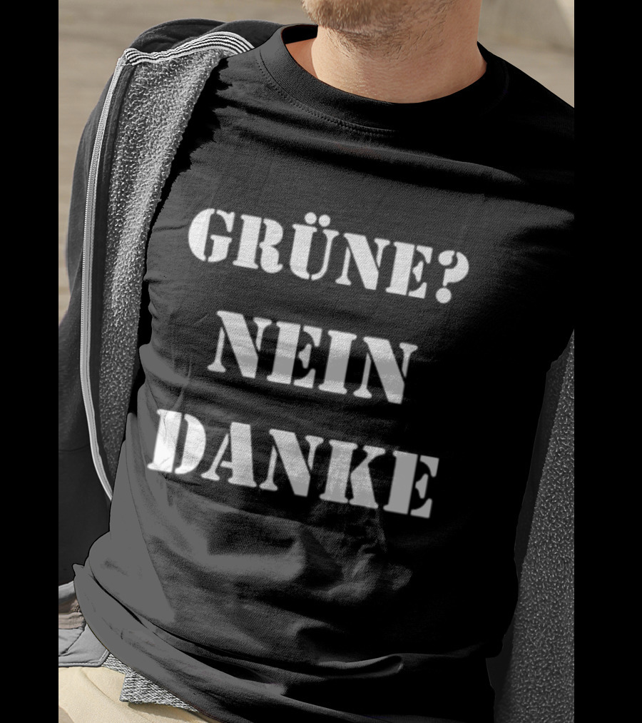 Grüne Nein Danke No Thank You T-Shirt