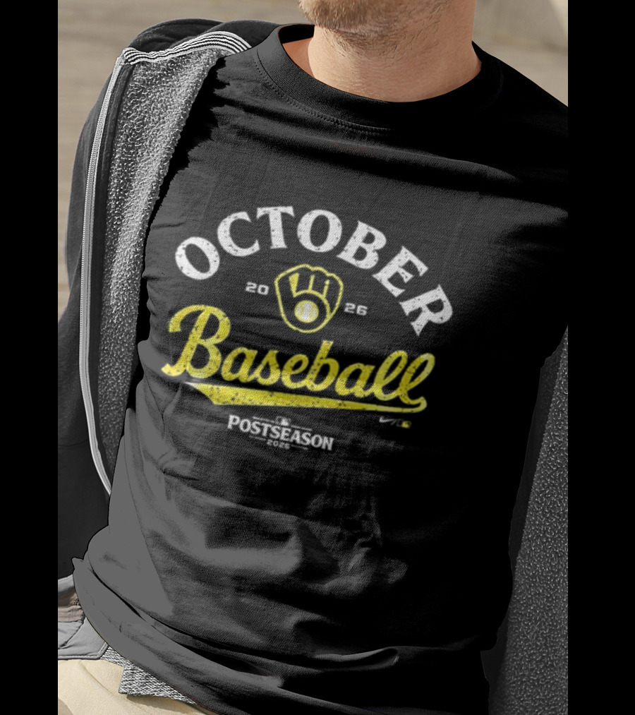 Milwaukee Brewers 2026 Postseason October Baseball 2 Sided T-Shirt