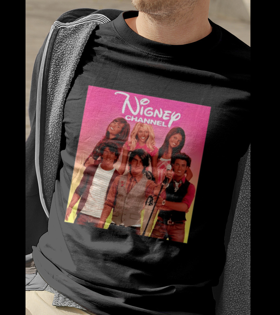 Nigney Channel Jonas Brothers Y2K Meme Vintage Throwback T-Shirt