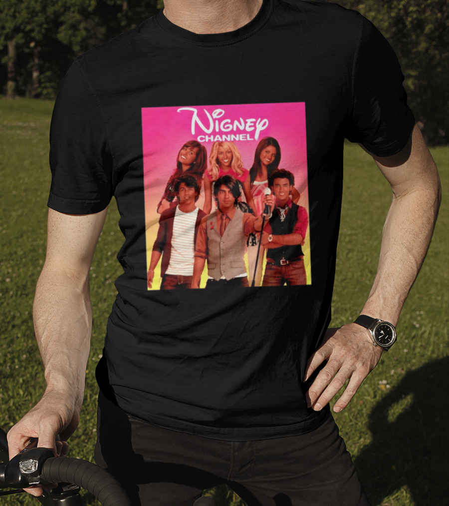 Nigney Channel Jonas Brothers Y2K Meme Vintage Throwback T-Shirt