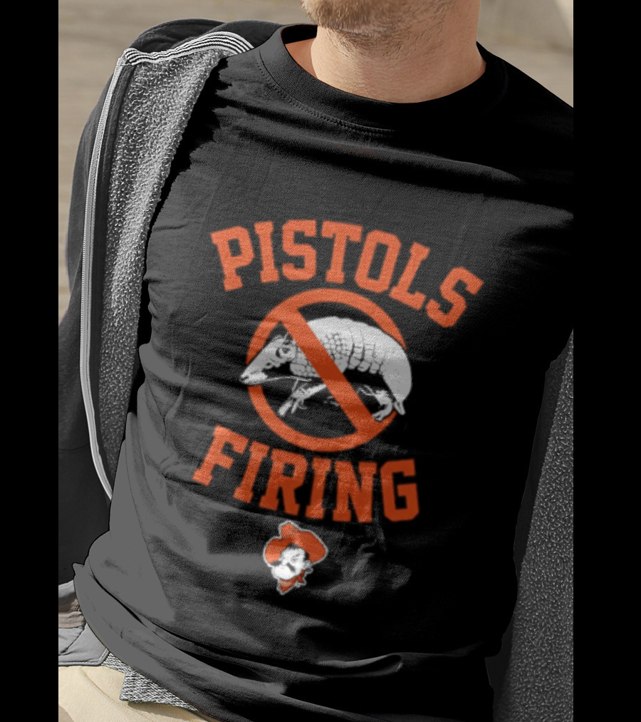 Pistols Firing Oklahoma State Cowboys Football NCAA T-Shirt