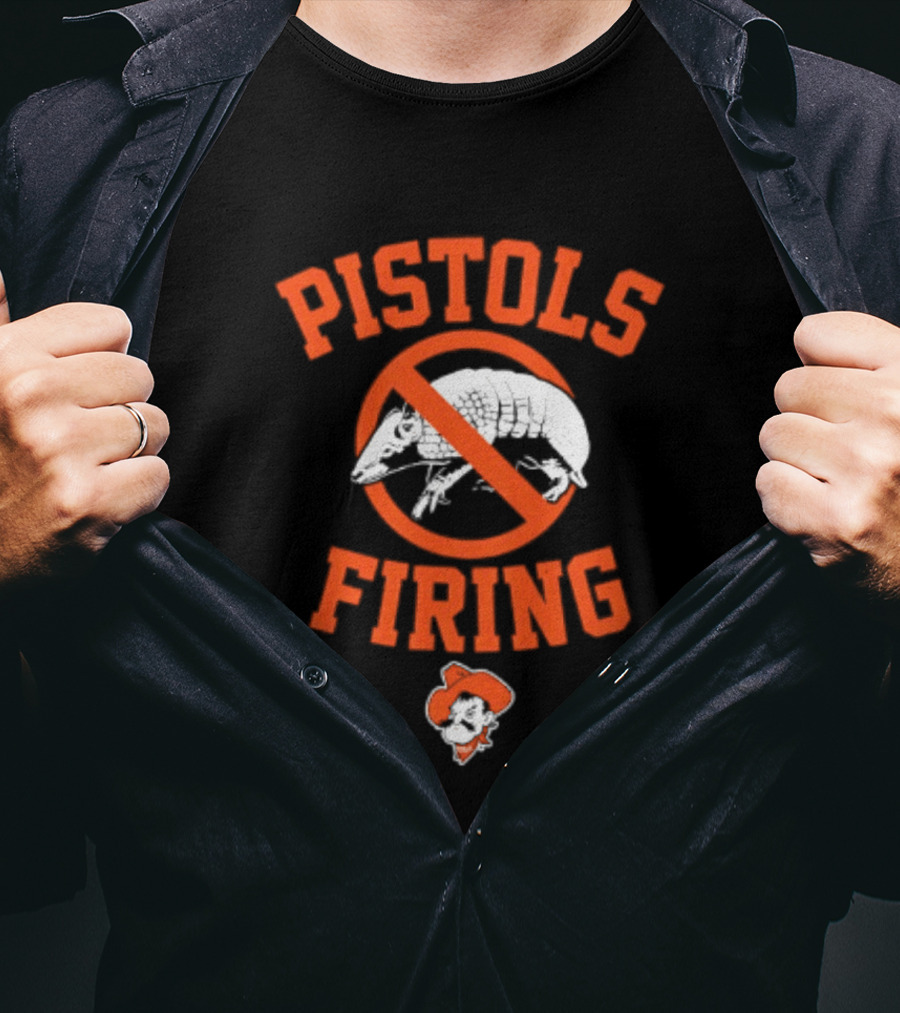 Pistols Firing Oklahoma State Cowboys Football NCAA T-Shirt