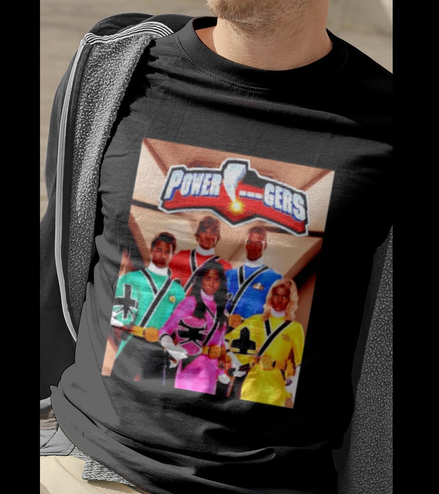Power Rangers SPD Team Uniforms Super Sentai Action Figures T-Shirt