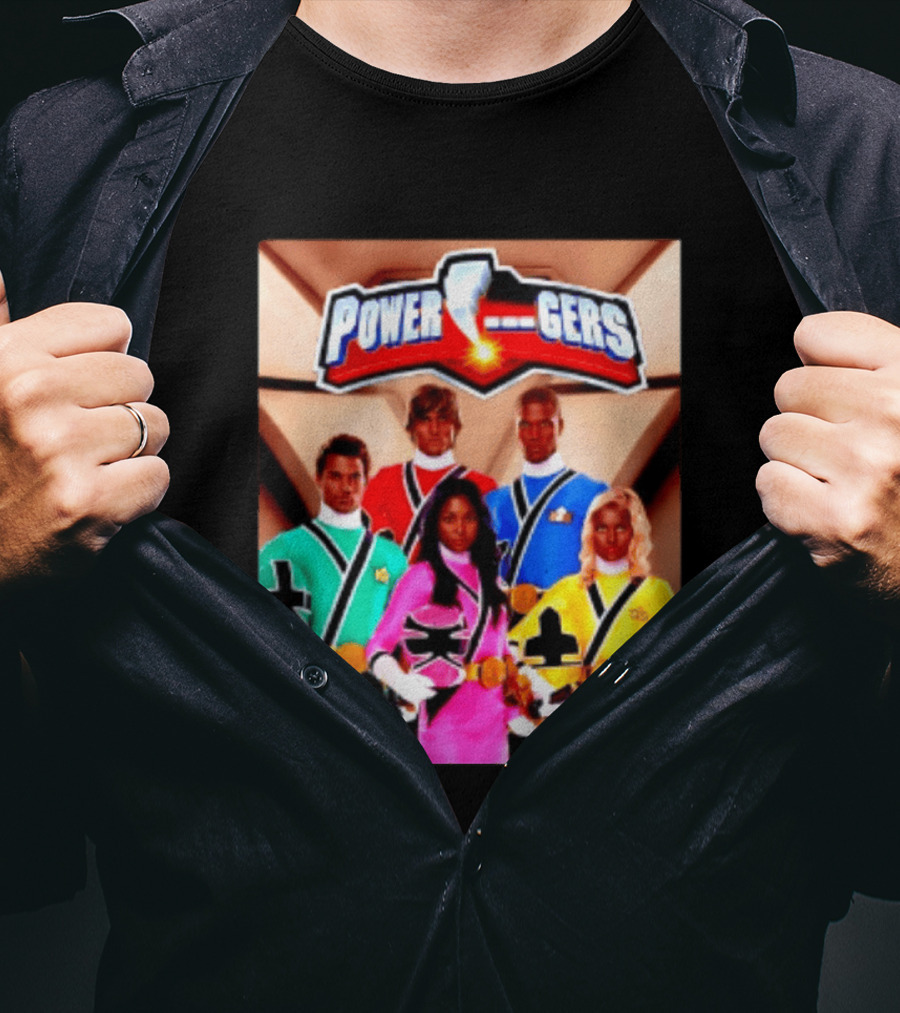 Power Rangers SPD Team Uniforms Super Sentai Action Figures T-Shirt