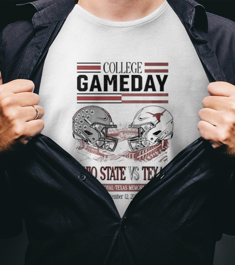 College Gameday Ohio State Vs Texas Darrell K Royal Texas Memorial Stadium September 5 2026 T-Shirt