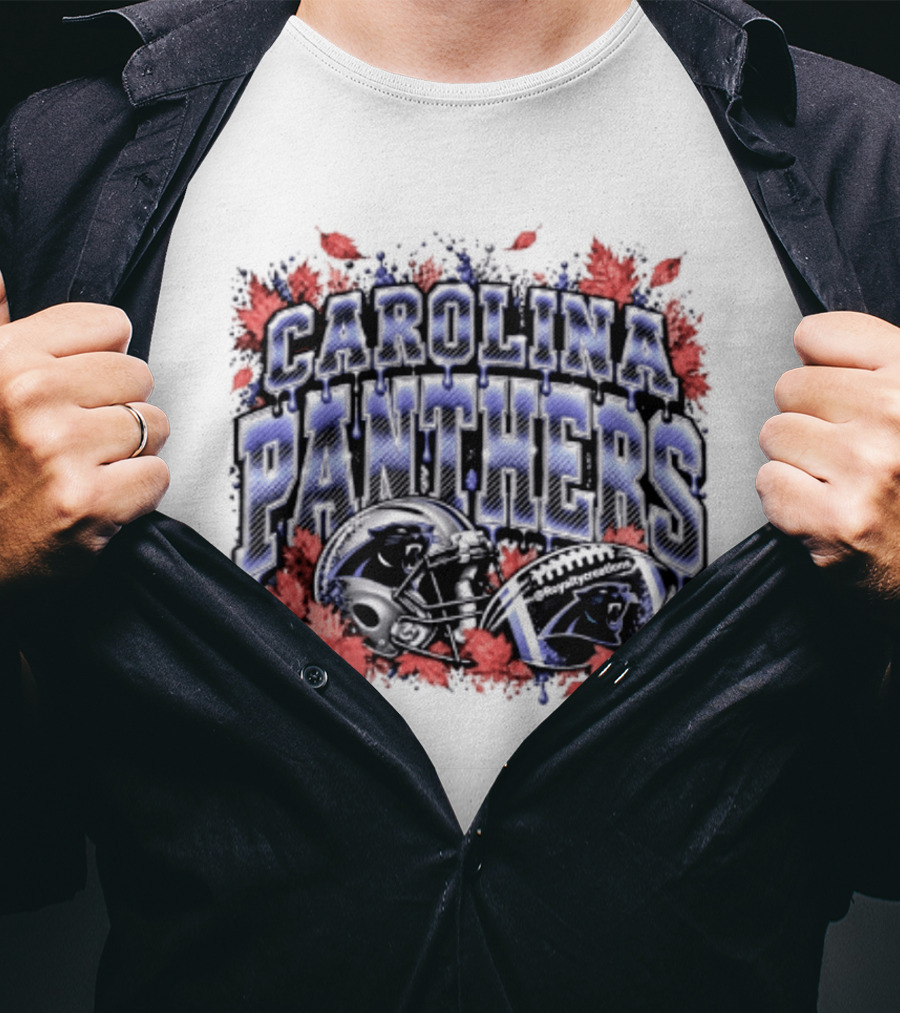 Carolina Panthers Football Faith Halloween 2026 Helmet Head Football T-Shirt
