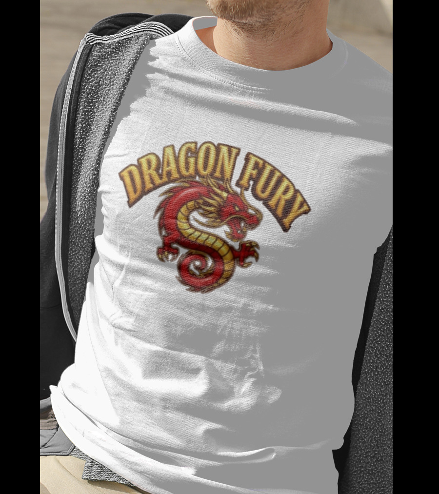 Dragon Fury Red Gold Chinese Dragon T-Shirt