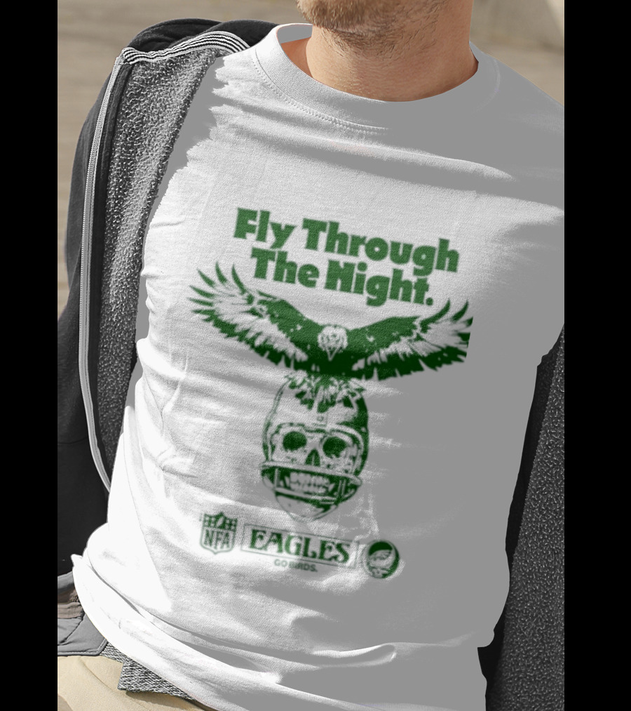 Philadelphia Eagles Fly Through The Night Grateful Dead Football Collaboration T-Shirt