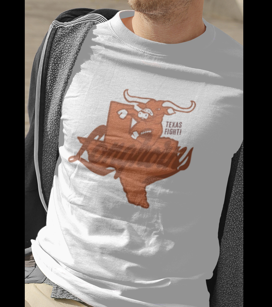 Texas Longhorns Football Texas Fight Map Longhorns T-Shirt