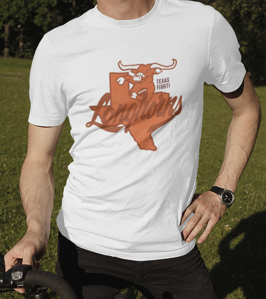 Texas Longhorns Football Texas Fight Map Longhorns T-Shirt