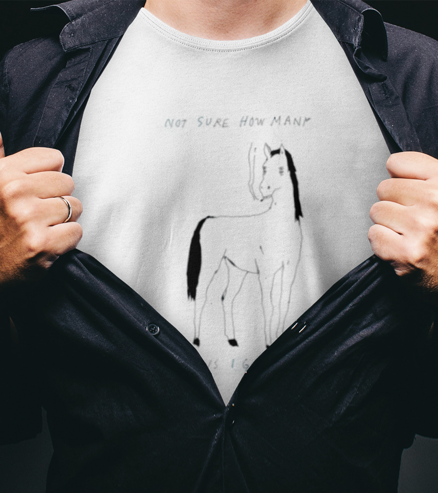 Horse Not Sure How Many Yeehaaws I Got Left Sketch With Smoking T-Shirt