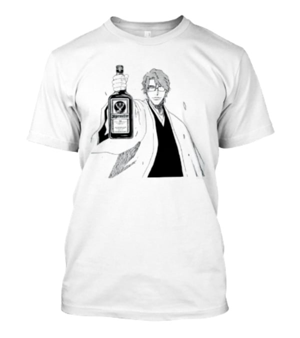 Jagermeister Aizen Sosuke Bleach Anime Collaboration T-Shirt