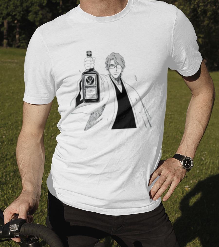 Jagermeister Aizen Sosuke Bleach Anime Collaboration T-Shirt