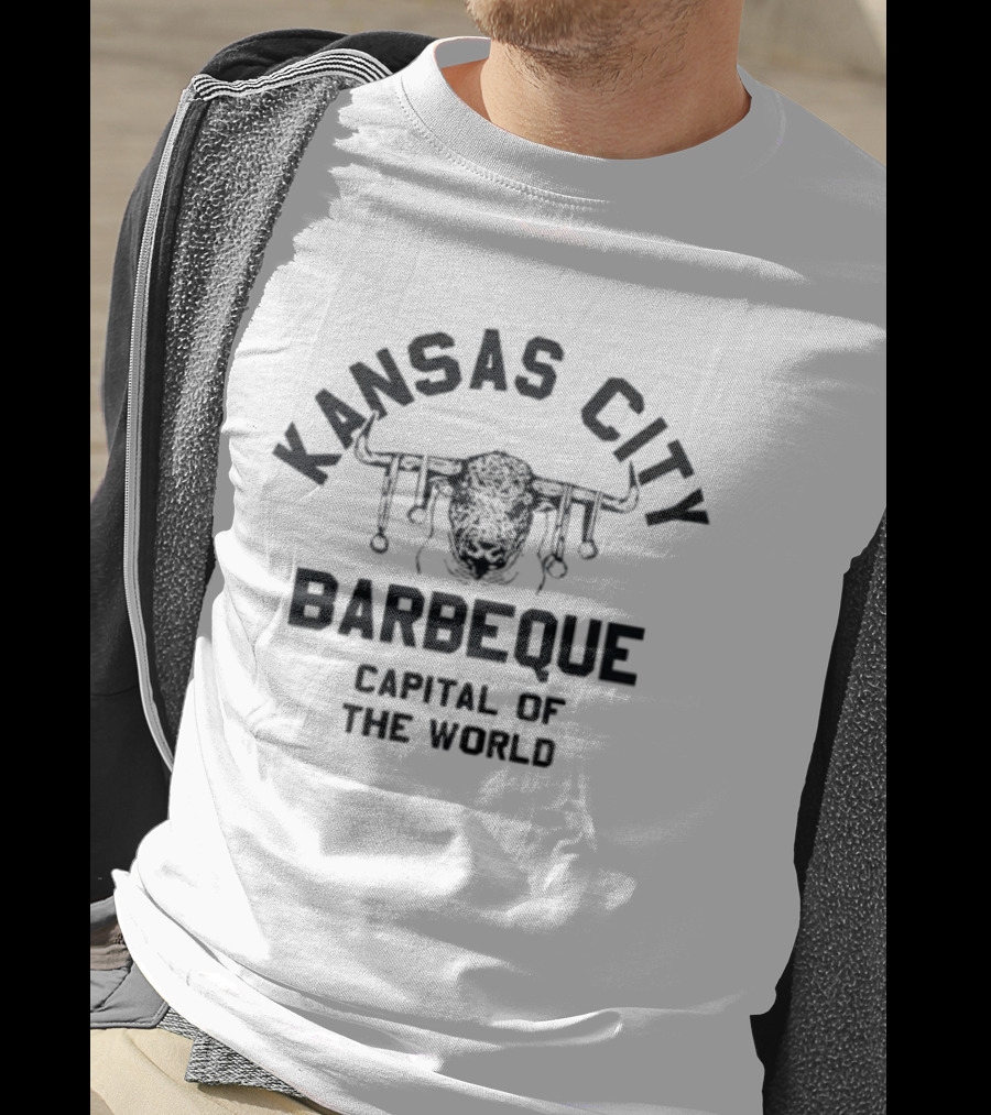 Kansas City Barbeque Capital Of The World Bull Skull BBQ Tradition T-Shirt