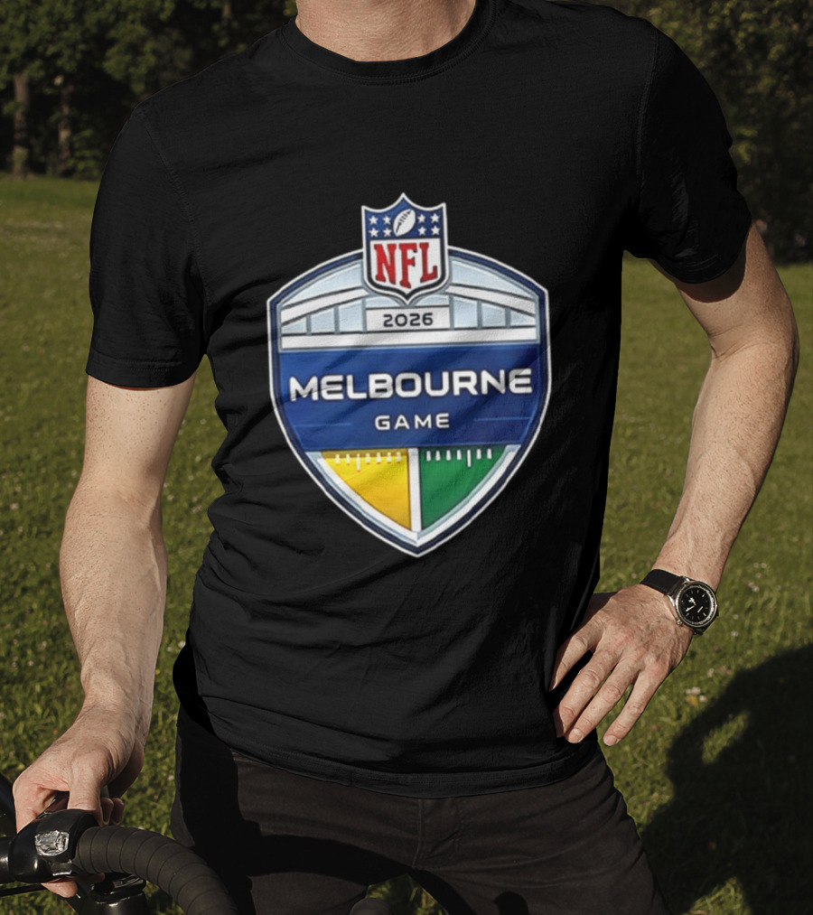 San Francisco 49ers NFL 2026 Melbourne Game Two Sided T-Shirt