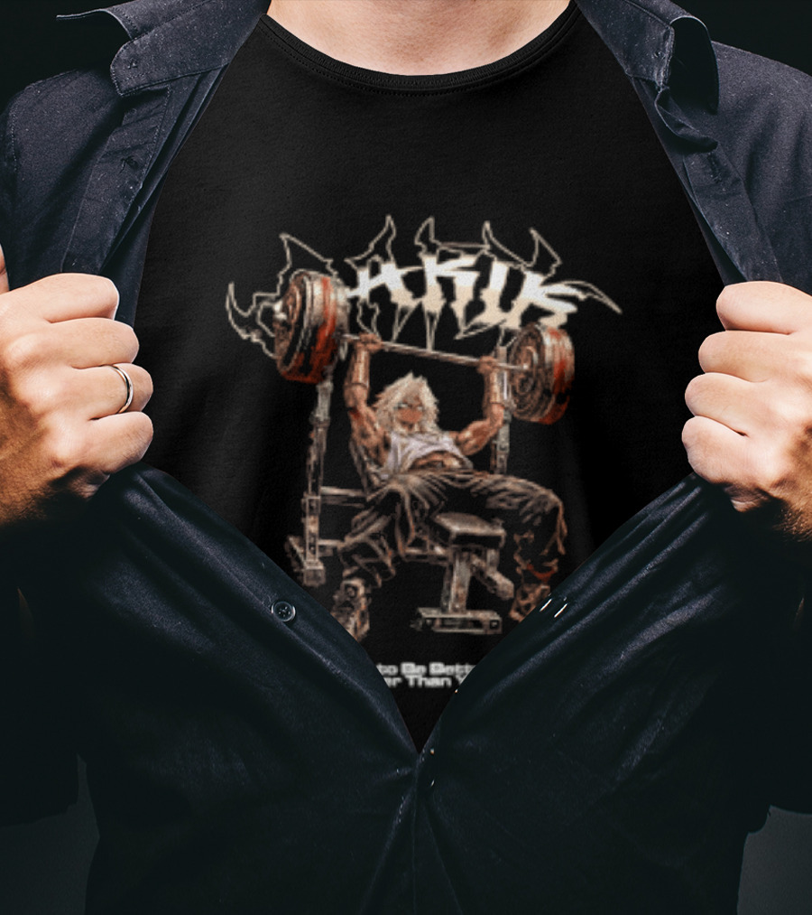 Yami Marik Yu Gi Oh The Goal Is Not To Be Better Than Others But Better Than Yesterday Anime Bench Press Scene T-Shirt
