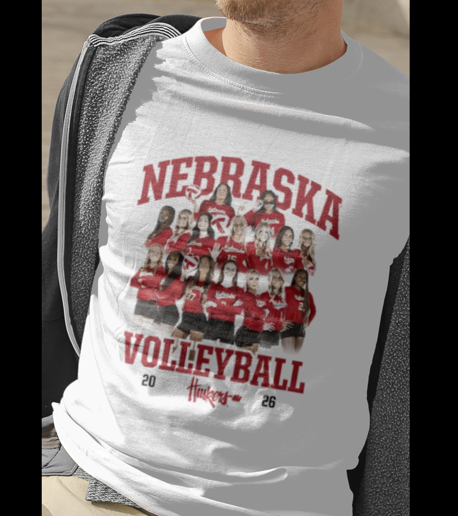 Nebraska Volleyball Women's Team 2026 Collage T-Shirt