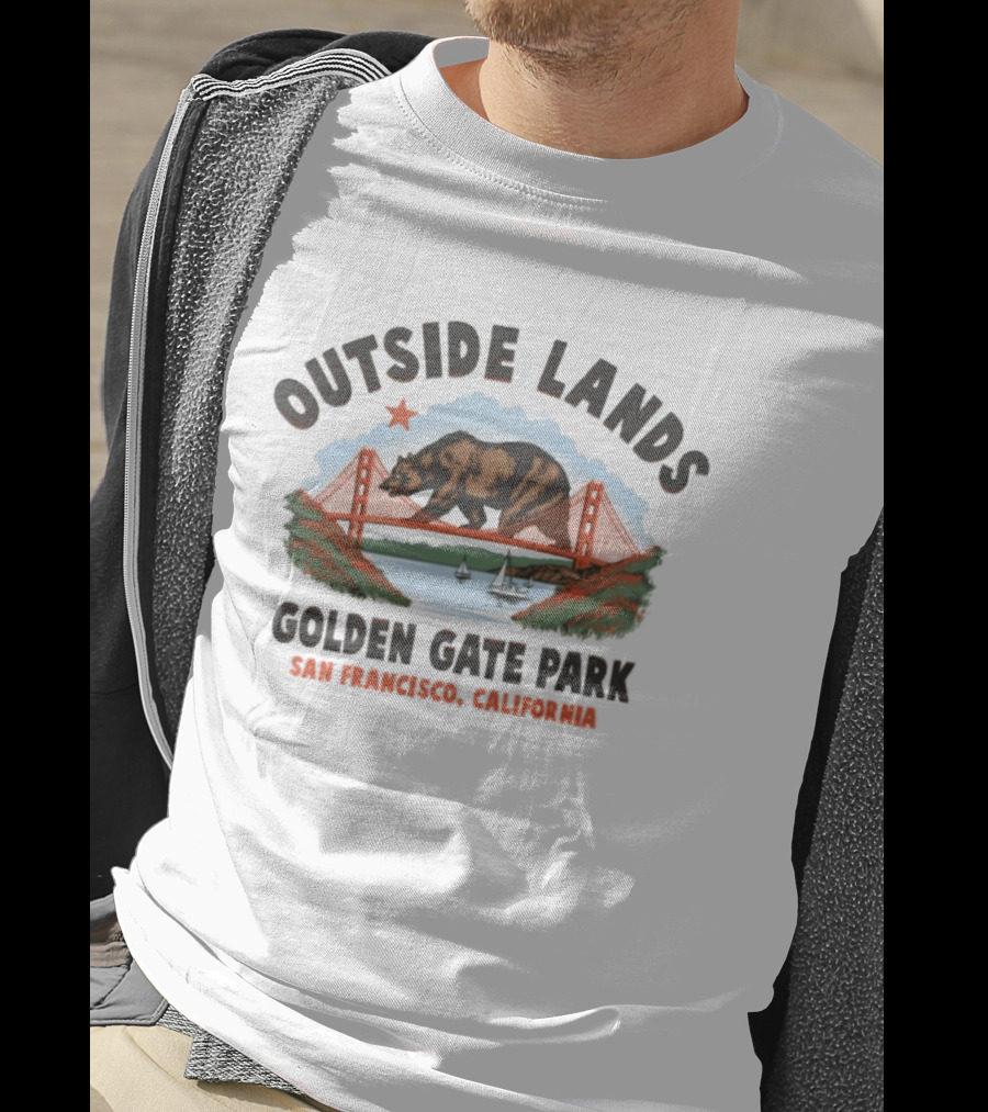 Golden Gate Park Outside Lands 2026 San Francisco California Bear Bridge T-Shirt