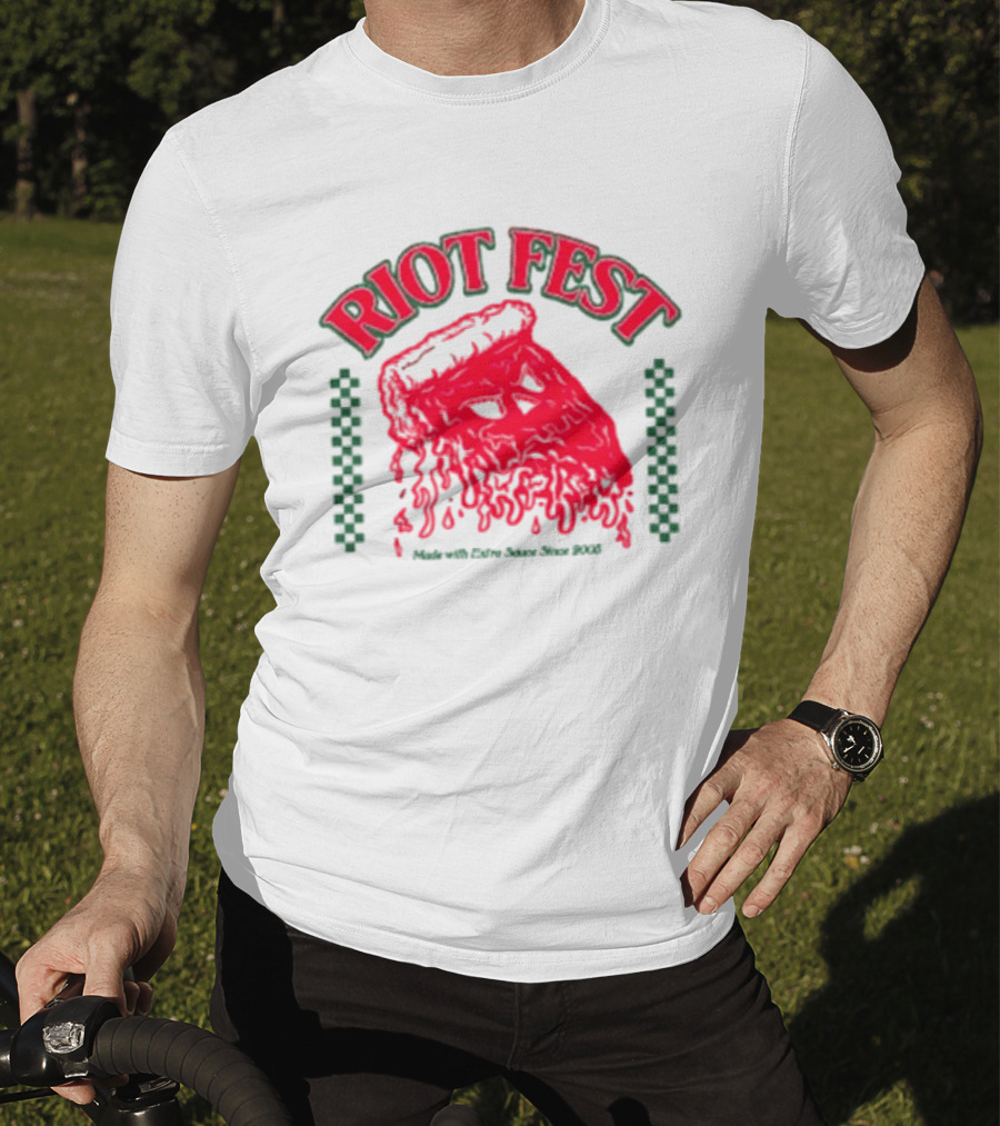 Riot Fest Chicago 2026 Douglass Park September 18 20 Pizza Lineup T-Shirt